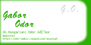 gabor odor business card